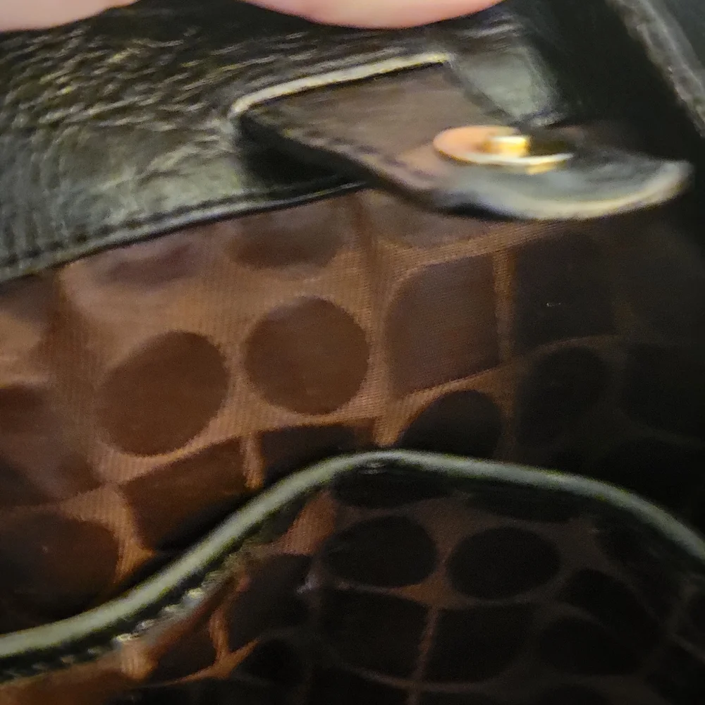 KATE SPADE CROC EMBOSSED, SUEDE & LEATHER 12IN 12IN HOBO BAG - Picture 4 of 12
